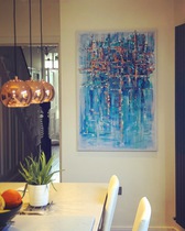 120 x 80cm metallic acrylics on canvas 