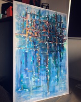 120 x 80cm metallic acrylics on canvas 