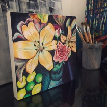 12x12” acrylic on box canvas 